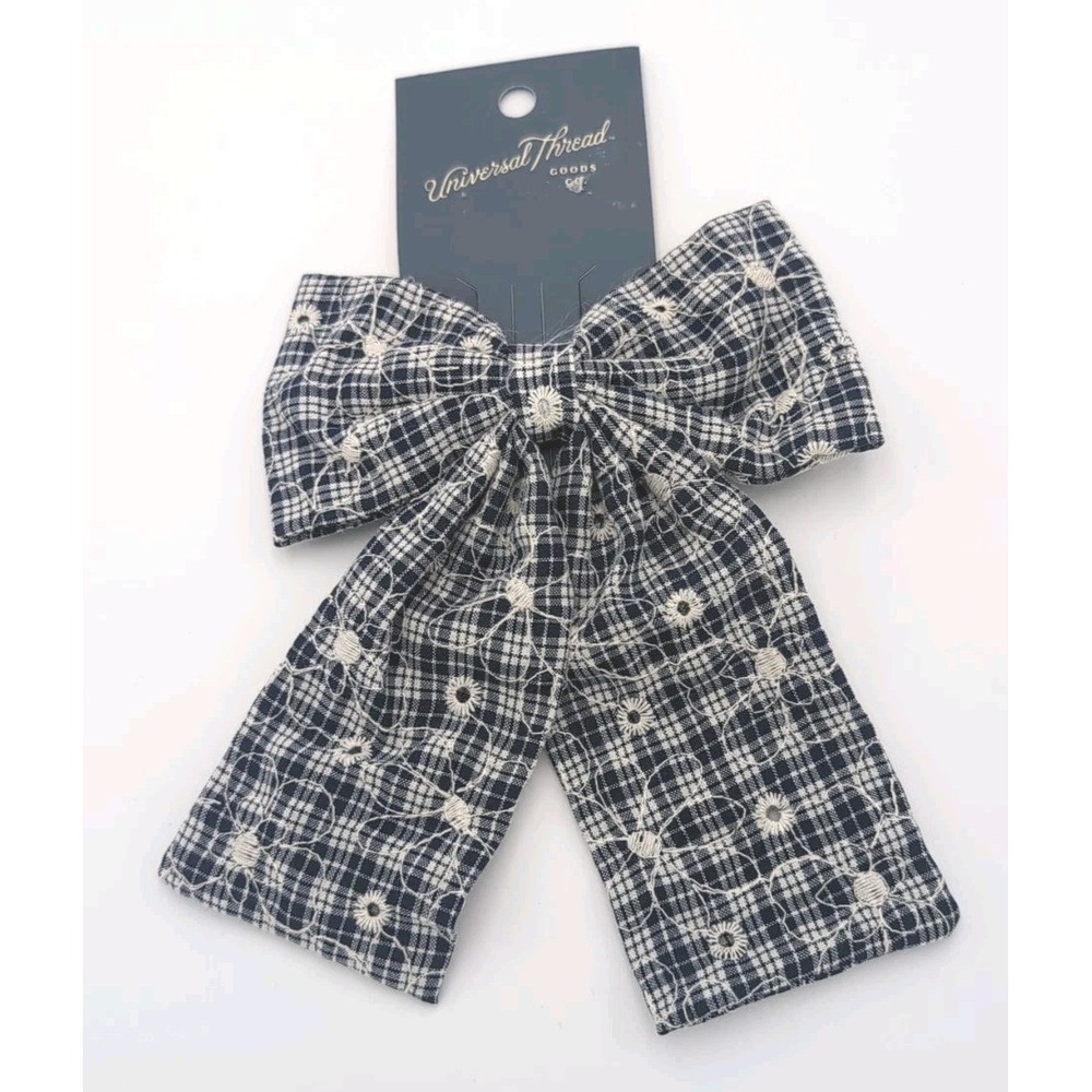 Hair Clips Ribbons Barrette Universal thread Navy